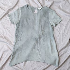 Aritzia 100% Silk Green Cloudy Jade T-Shirt